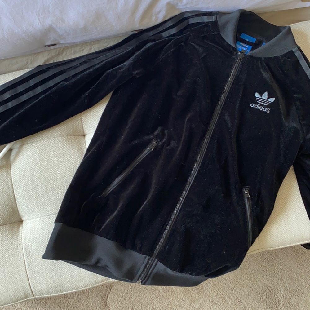 Adidas velvet track jacket